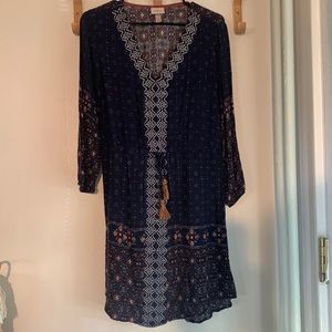 Sleeved Printed Women’s Dress